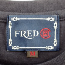 FRED フレッド ×クロット ネイビー ホースシューデザイン Tシャツ ネイビー M トップス コットン メンズ 中古_画像4