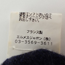 美品/国内正規 HERMES エルメス マルジェラ期 カシミヤ ジャケット/ノースリーブワンピース セットアップ 38 ネイビー レディース_画像8