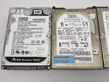 8407★ R50124　ハードディスク　2.5インチ HDD　WD2500BEKT / IBM DARA-212000 / 日立 HTS541010G9AT00 / シーゲート ST320LT023 _画像2