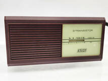 ★☆1659★ R50530　昭和レトロ　KIKUCHI TRADE MARK キクチ　3TRANSISTOR　トランジスターラジオ　Ｘ100KC/BC☆★_画像1