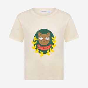 新品 2-3y Mini Rodini Cat T-Shirt Ivory