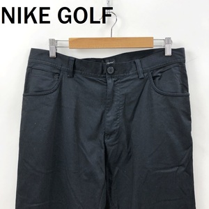 【人気】NIKE GOLF/ナイキ ゴルフ パンツ ストライプ柄 ドライフィット コットン ブラック サイズM/S5637