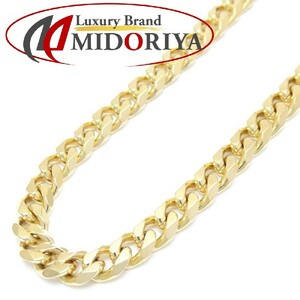  flat necklace K18YG yellow gold 6 surface single 50cm 30.4g / 74815[ used ]