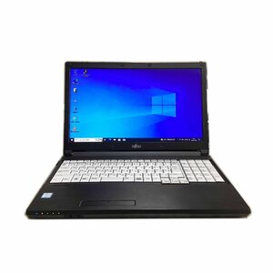 中古品 fujitsu A576/RX 第6世代 Core i3 2.3GHz 8GB HDD 500GB DVDマルチ搭載 Windows10Pro LIFEBOOK ノートパソコン I84