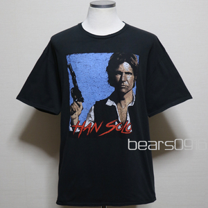 アメリカ購入 USED品 STAR WARS スターウォーズ Han Solo ハンソロ フォト Ｔシャツ 黒 2XL