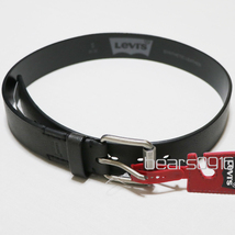アメリカ購入 新品 LEVI'S リーバイス 本革 ベルト アンティークシルバー 黒 30-32_画像1