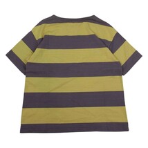 VISVIM ビズビム 0123105010024 23SS BROADER TEE S/S RUGGER ラガー ボーダー Tシャツ イエロー系 パープル系 1【中古】_画像2