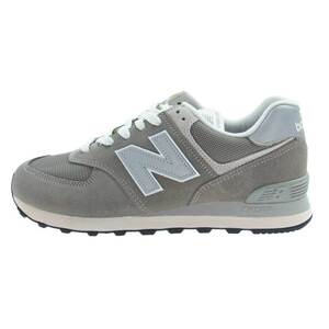 NEW BALANCE ニューバランス ML574EGG スエード メッシュ ローカット スニーカー チャコール系 27.5cm【美品】【中古】