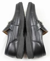 ●定価29,700円DAKSダックス紳士靴スリップオンシューズ(DA2006金具DAKSチェック,黒,26.0EEE,日本製)新品_画像4