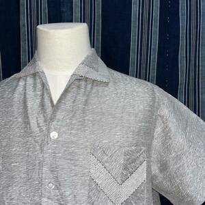 50s 60s hal martin half sleeve shirt 50年代 60年代 シャツ かすれ ボックス 開襟 アメリカ製 ロカビリー ロカシャツ オープンカラー