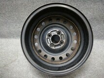 日産 純正スチールホイール AZ10 キューブ 黒鉄チン 14×5.5JJ PCD100 +40 ハブ径59φ 4本 [3253]_画像6