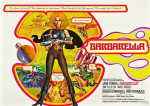 UKポスター★映画『バーバレラ』（Barbarella） 1968年イギリス版リプロポスター★ジェーン・フォンダ/ジャン・クロード・フォレスト