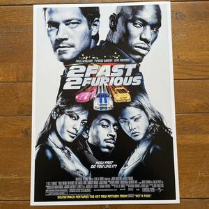 US version poster [ wild * Speed X2](2 Fast 2 Furious) 2003* paul (pole) * War car / Lancer Evolution / Skyline GTR/S2000