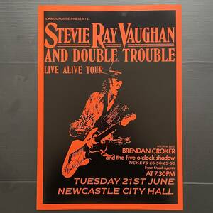 poster * Steve .-* Ray *vo-n*Stevie Ray Vaughan(1988* England ) concert *SRV/teki suspension /Lenny/ Fender Stratocaster 