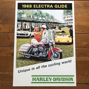 ポスター★1968 ハーレーダビッドソン エレクトラ・グライド★Harley Davidson/ショベルヘッド/AMF