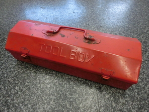 中古品 レトロ スチールツールボックス W39cm 工具箱 道具箱