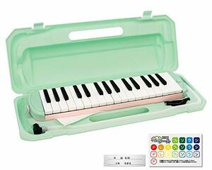 KC キョーリツ 鍵盤ハーモニカ メロディピアノ 32鍵 ミントピンク P3001-32K/MINTPINK (ドレミ表記シール・クロス・お名前