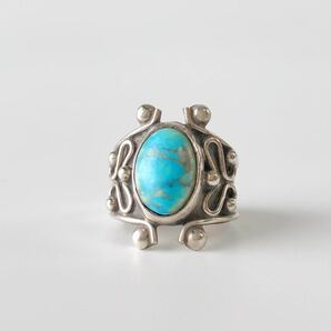 指輪 ターコイズ リング ヴィンテージ シルバー silver スターリング sterling 【中古】 石 インディアン ジュエリー Turquoise Ring