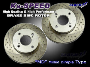 MD-8013 MOVE Move *L152S(4WD) for Front ventilated disk left right set *MD dimple rotor [ non penetrate hole + curve 6ps.@ slit ]