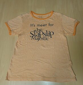  SLAP SLIP 半袖Tシャツ 130 オレンジ 恐竜 スラップスリップ