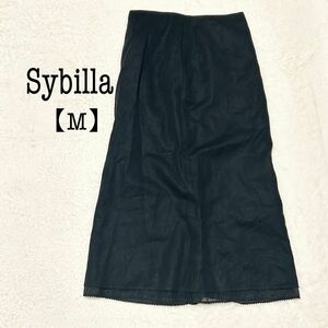 【美品】Sybilla ロングスカート ティアード 黒 ブラックM