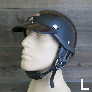 OCEAN BEETLE「SHORTY4 」ブラック　サイズ：L　　（装飾用 オーシャンビートル ビンテージ HALF HELMET