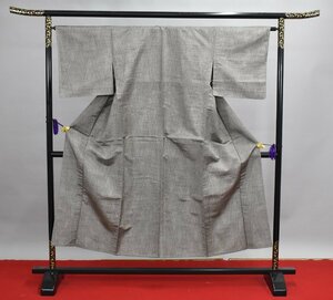 紬 つむぎ 夏着物 単衣 幾何学模様 モダン 身丈142cm 裄丈64.5cm ★着物 pb-565