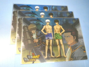 * new goods * Gintama silver sphere .... half soul job change seat attaching! clear file 3 sheets set *