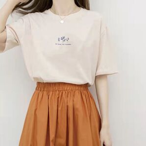 Tシャツ 夏服 半袖 韓国ファッション シンプル 通気