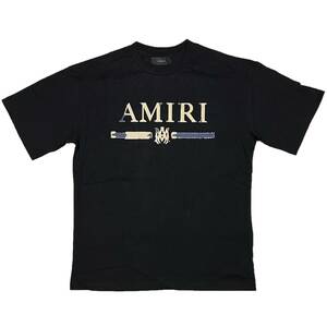 [並行輸入品] AMIRI アミリ M.A. Bar Appliqu S/S T shirt MAバー 半袖 Tシャツ (ブラック) (S)