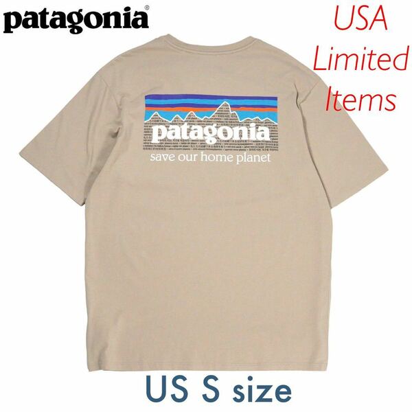 ◆日本未発売◆PATAGONIA M'S P-6 MISSION Tシャツ　US Sサイズ　/ ORTANカラー　パタゴニア　海外限定　半袖
