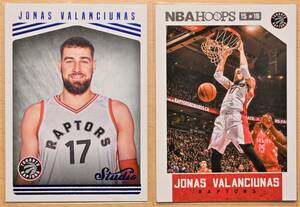 JONAS VALANCIUNAS (ヨナス・ヴァランチューナス) 2015-16,2016-17 トレーディングカード 2枚セット 【NBA,トロントラプターズ,RAPTORS】