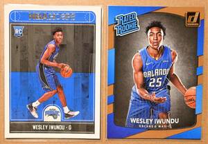 WESLEY IWUNDU (WESLEY IWUNDU) 2017-18 ROOKIE ルーキートレーディングカード 2枚セット 【NBA,オーランドマジック,ORANDO MAGIC】