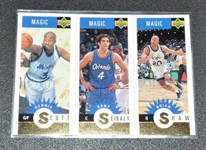 Orlando Magic (オーランド・マジック) 1997 レア トレーディングカード 【NBA,Dennis SCOTT,Rony SEIKALY,Brian SHAW】