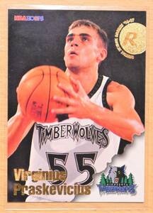 VIRGINIJUS PRASKEVICIUS 1997 HOOPS ROOKIE ルーキー トレーディングカード 308 【NBA,ミネソタティンバーウルブズ,TIMBERWOLVES】