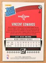 VINCENT EDWARDS (ビンセント・エドワーズ) 2018-19 RATED ROOKIE トレーディングカード 【NBA,ヒューストンロケッツ,HOUSTON ROCKETS】_画像2