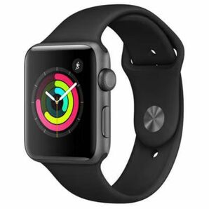 Apple Watch Series3 GPS 42mmスペースグレイアルミニウムケース ブラックスポーツバンド MTF32J/A