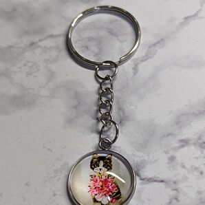 猫 キーホルダー デザインC