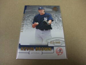 2004 8 KEVIN BROWN ケビン・ブラウン 010/499 SP AUTHENTIC アッパーデック UPPERDECK UD