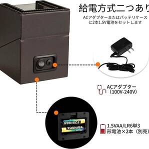 静音な日本製マブチモーター採用 自動巻き時計 ワインディングマシーン 自動巻き上げ機 高級PU皮質 ブラウン色 1本巻きタイプの画像3