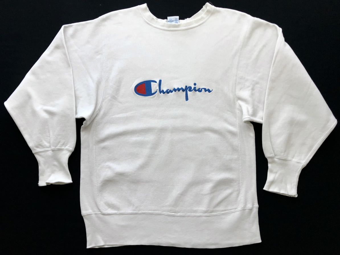 90s リバースウィーブ チャンピオン USA製 ビッグロゴ デカロゴ アメリカ製 90s vintage 90年代ヴィンテージ ダメージ加工 柳7175