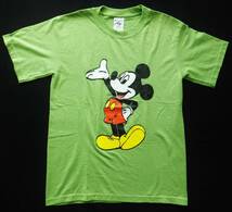 ミッキーマウス プリント Tシャツ 90's～00年 ボディ ディズニー 48　　Disney 丸首 半袖Tシャツ ミッキー キッズ 子供服 50/50 ボディ_画像1