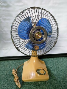 [ Showa Retro, simple verification, used present condition, immediately shipping ] Daiei large e- brand desk electric fan 23. degree wall hanging possible MODEL YF-23