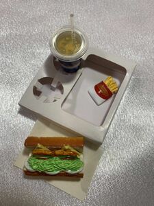 送料込　ぷちサンプル リーメント　REMENT ぷち　バーガー　サンドイッチ　てりやきサンドウィッチ