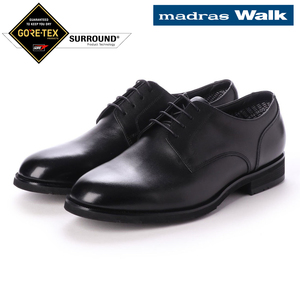 ▲madras Walk マドラス外羽根 プレーントゥ ビジネス シューズ MW5650S 防水 ブラック Black 黒 25.0cm (0910010304-bk-s250)