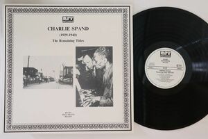 オーストリアLP Charlie Spand 1929-1940 The Remaining Titles BD2035 RST /00260