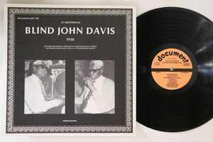オーストリアLP Blind John Davis In Memoriam 1938 DLP505 DOCUMENT /00260