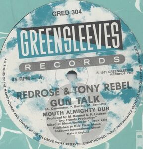 英12 Anthony Red Rose & Tony Rebel Gun Talk / Sound Talk GRED304 Greensleeves Records /00250