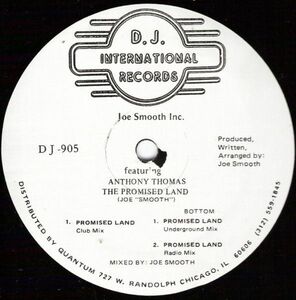 12 Joe Smooth Inc, Anthony Thomas Promised Land DJ905 DJ INTERNATIONAL US Vinyl /00250