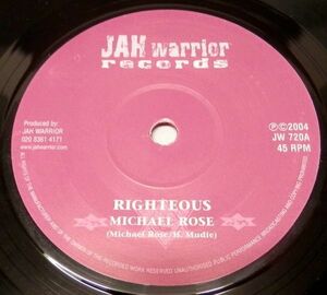 英7 Michael Rose, Jah Warrior Righteous / Drifter Riddim JW720 Jah Warrior Records /00080